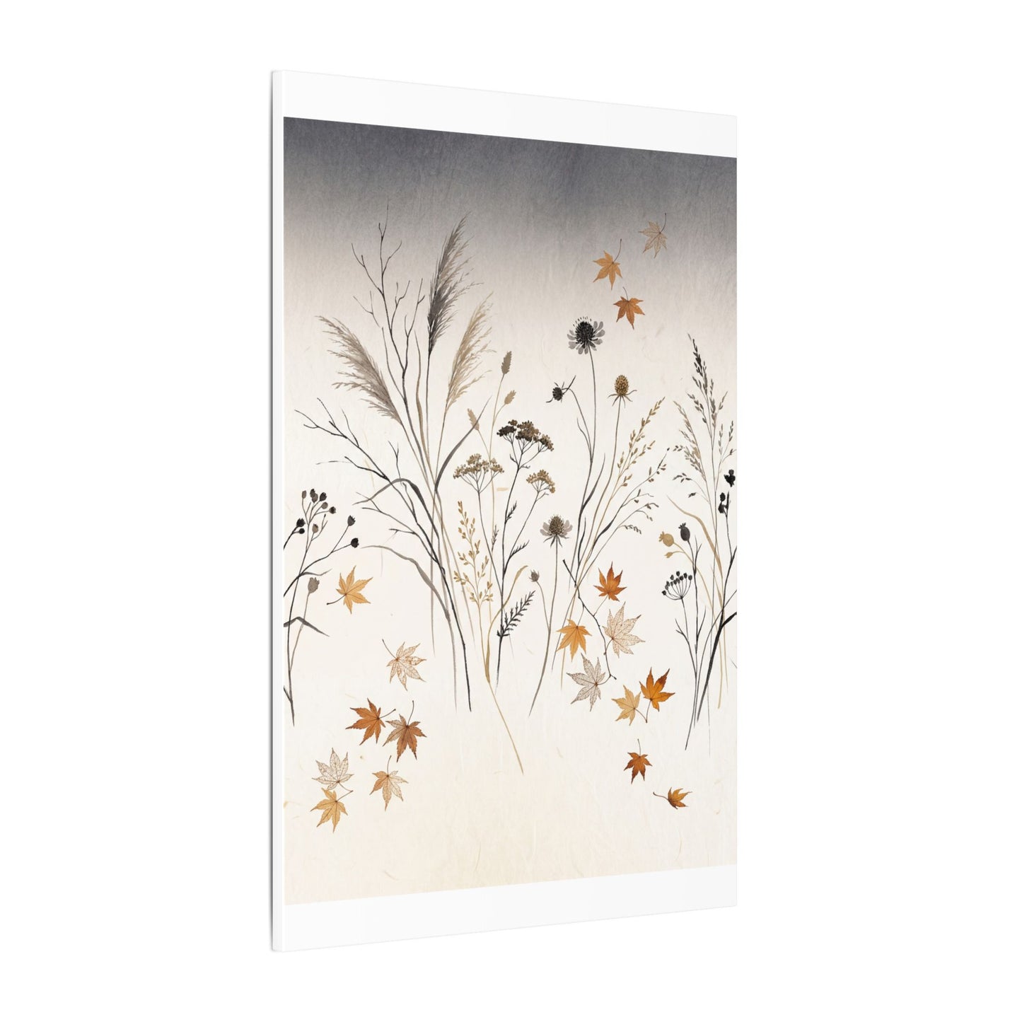 Dawn Dried Flowers Canvas Art - Japandi Kanso