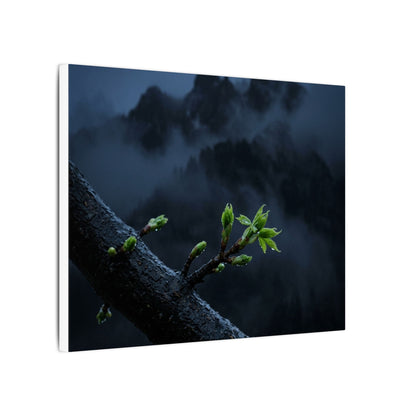 Moonlight Mountain Mist Canvas Art - Dark Japandi Kanso
