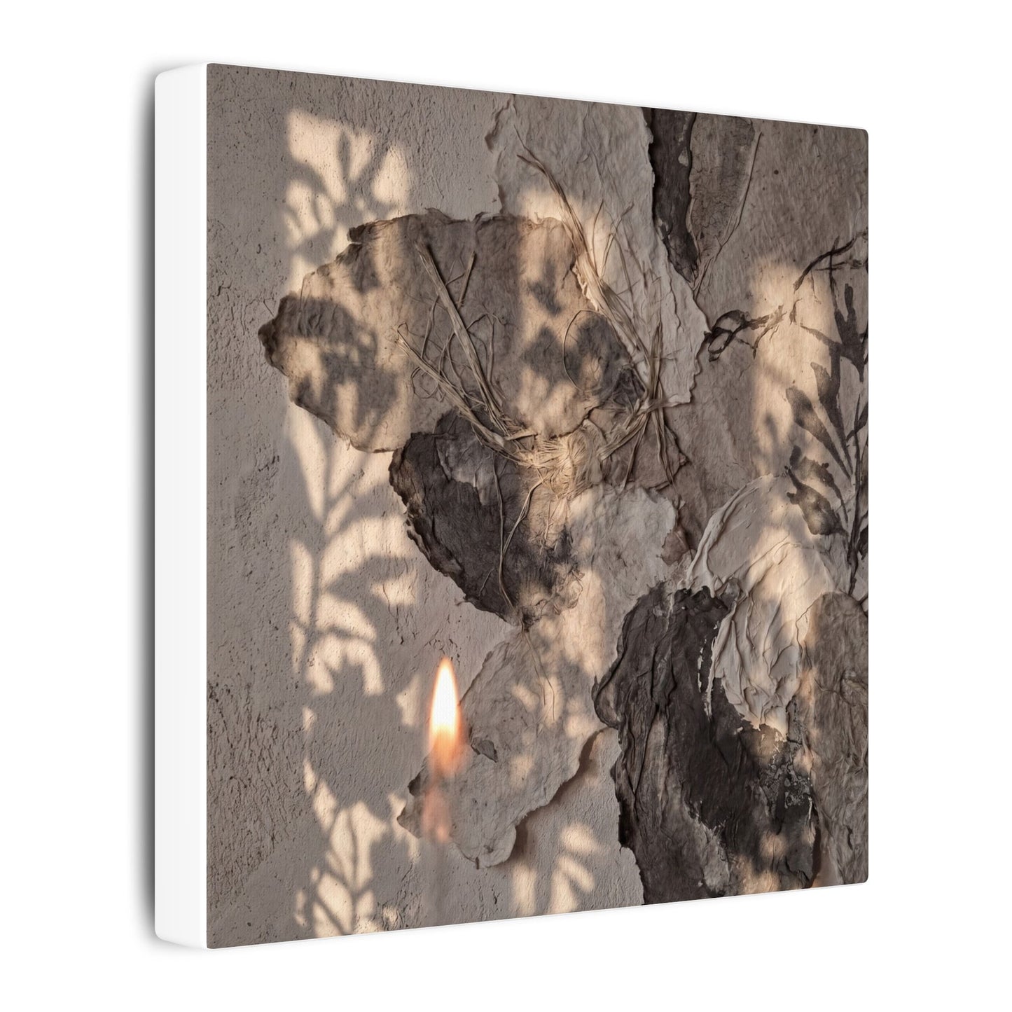 Shadow Play Summer Canvas Art | Japandi Elegant Design