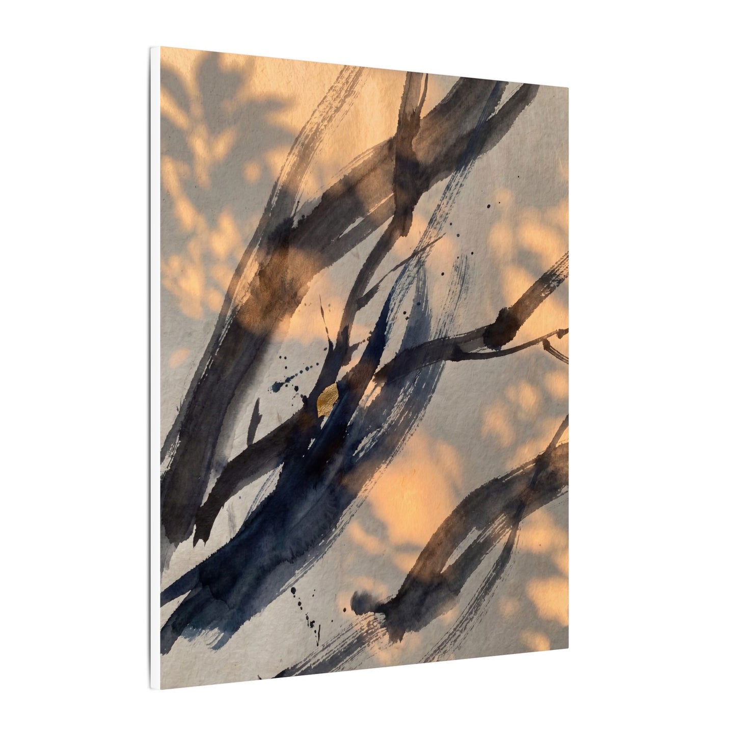 Datsuzoku Ink Brushstroke Canvas Art - Dark Japandi Shadow Zen