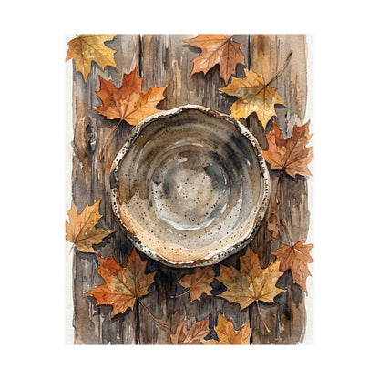 Ceramic Bowl Watercolor Wall Art Print | Elegant Japandi Art