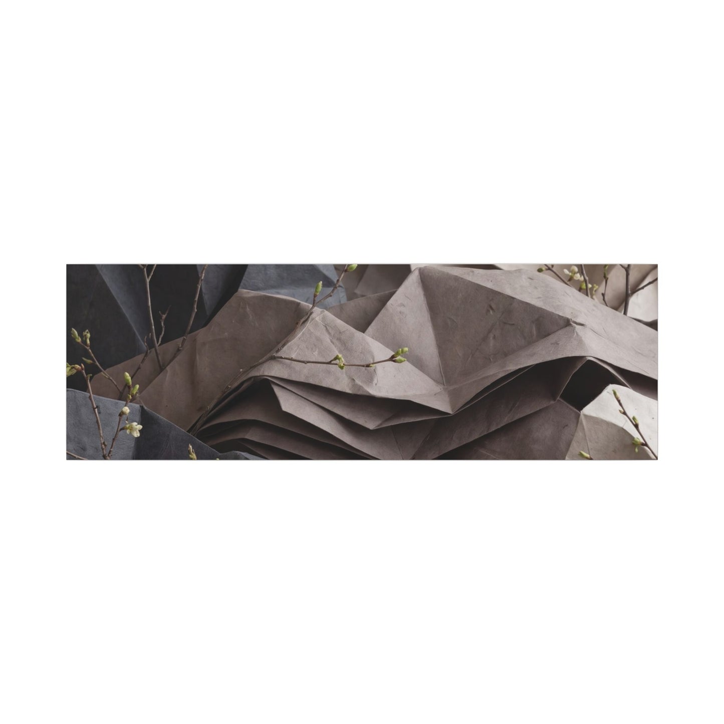 Neutral Paper Fold Canvas Art - Texture Japandi