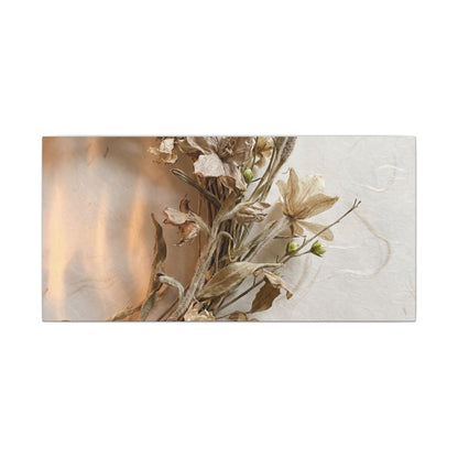 Dried Flowers Japanese Pattern Canvas Art | Neutral Japandi Art