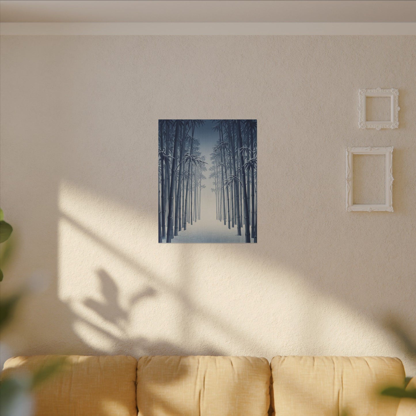 Bamboo Grove Canvas Art | Winter Zen Ukiyo E Inspired Art