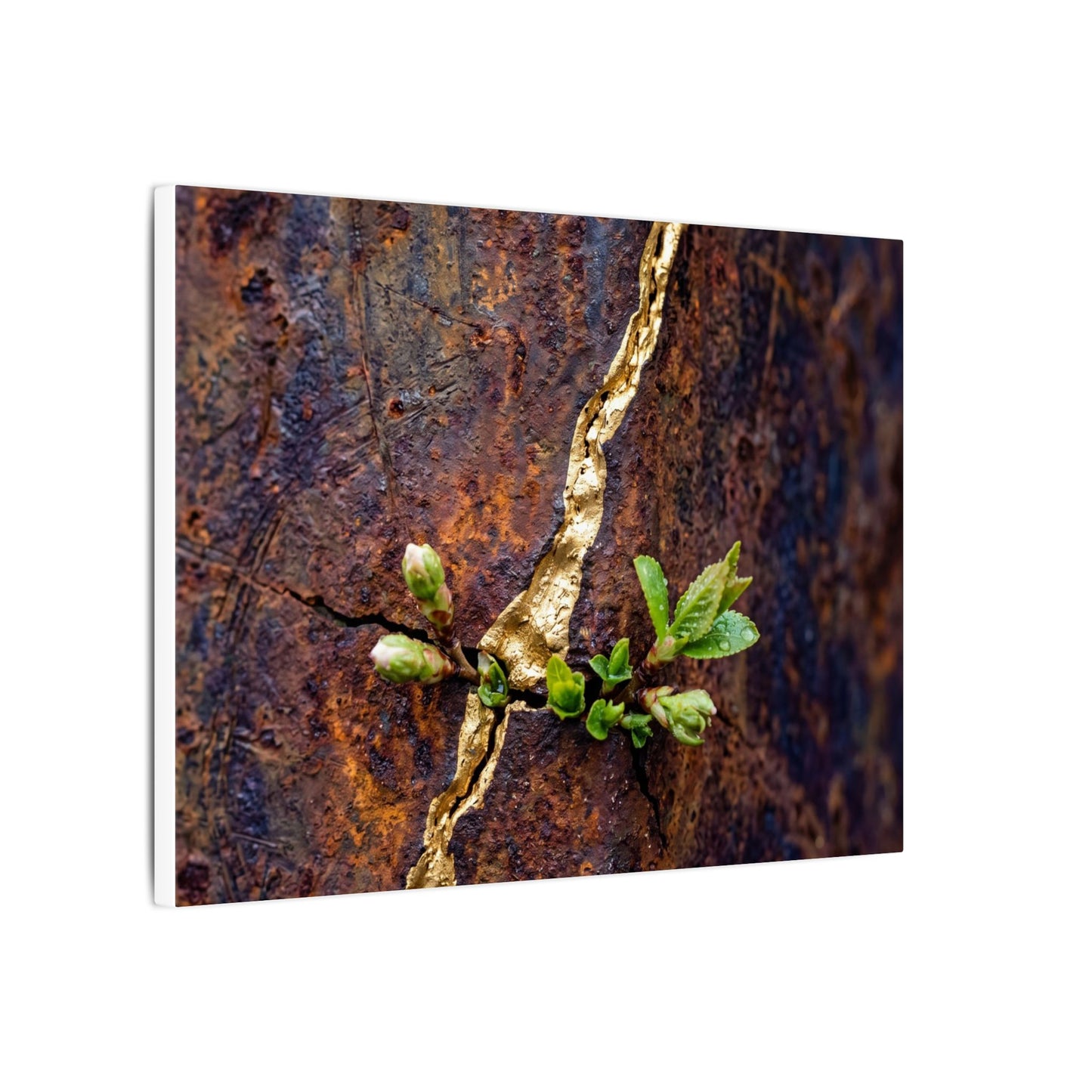 Overcast Rust Patina Canvas Art - Kintsugi Datsuzoku