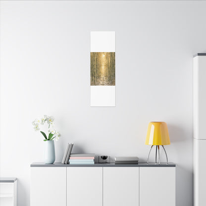 Bamboo Grove Winter Canvas Art | Japandi Elegant Design