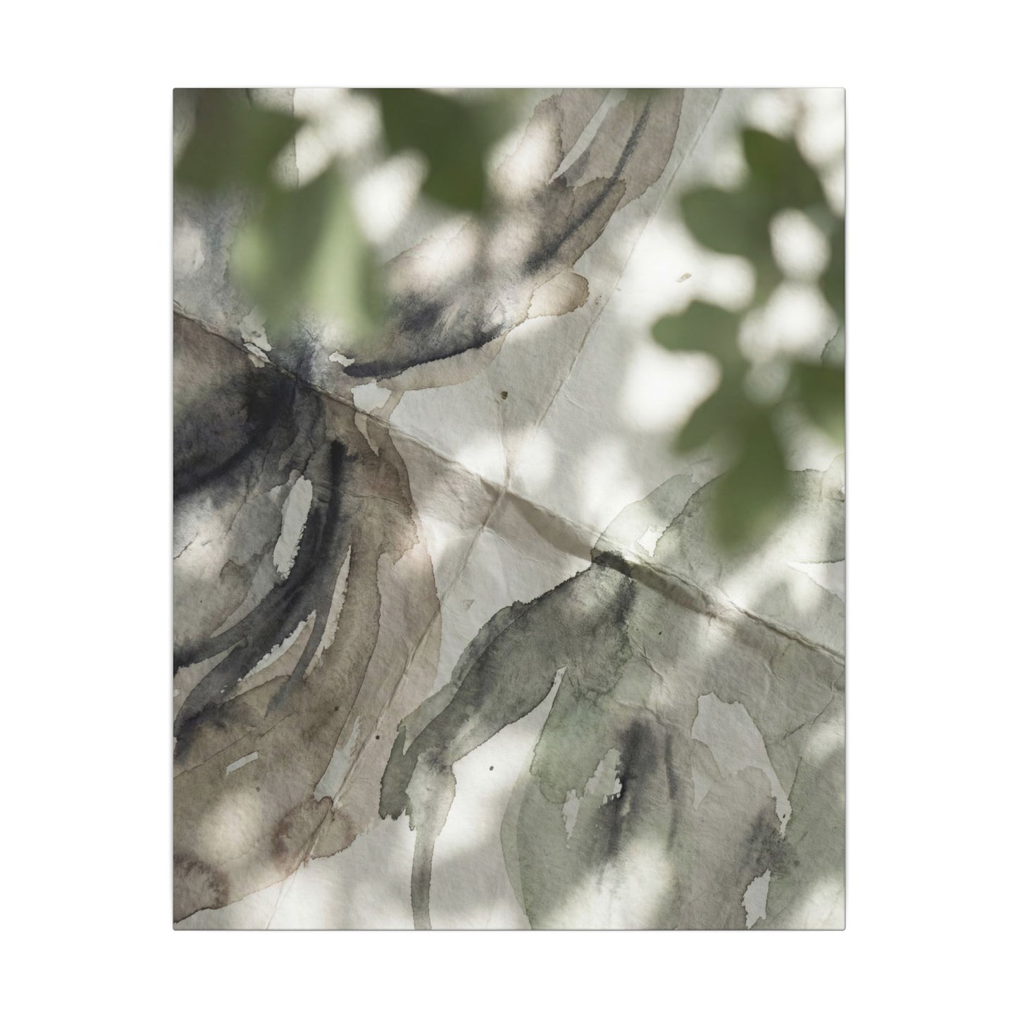 Spring Paper Fold Watercolor Canvas Art | Warm Decor