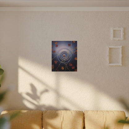 Kintsugi Water Ripple in Dawn | Gold Vein Canvas Art