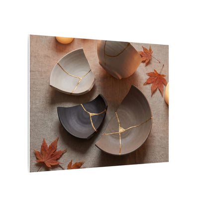 Candlelight Broken Pottery Canvas Art - Japandi Ma