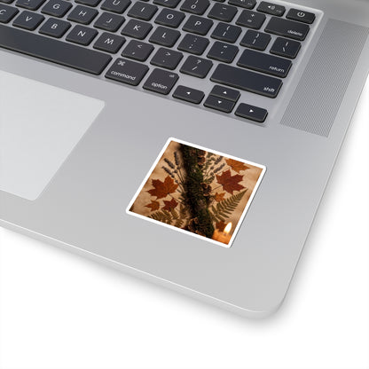 Autumn Moss Close Up Herbarium Sticker | Cozy Decor