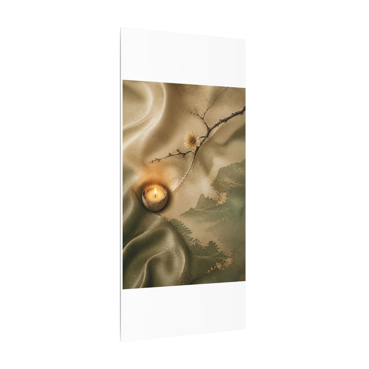 Silk Drape Japanese Pattern Canvas Art | Warm Japandi Art