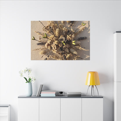 Dried Flowers Spring Canvas Art | Japandi Earthy Design