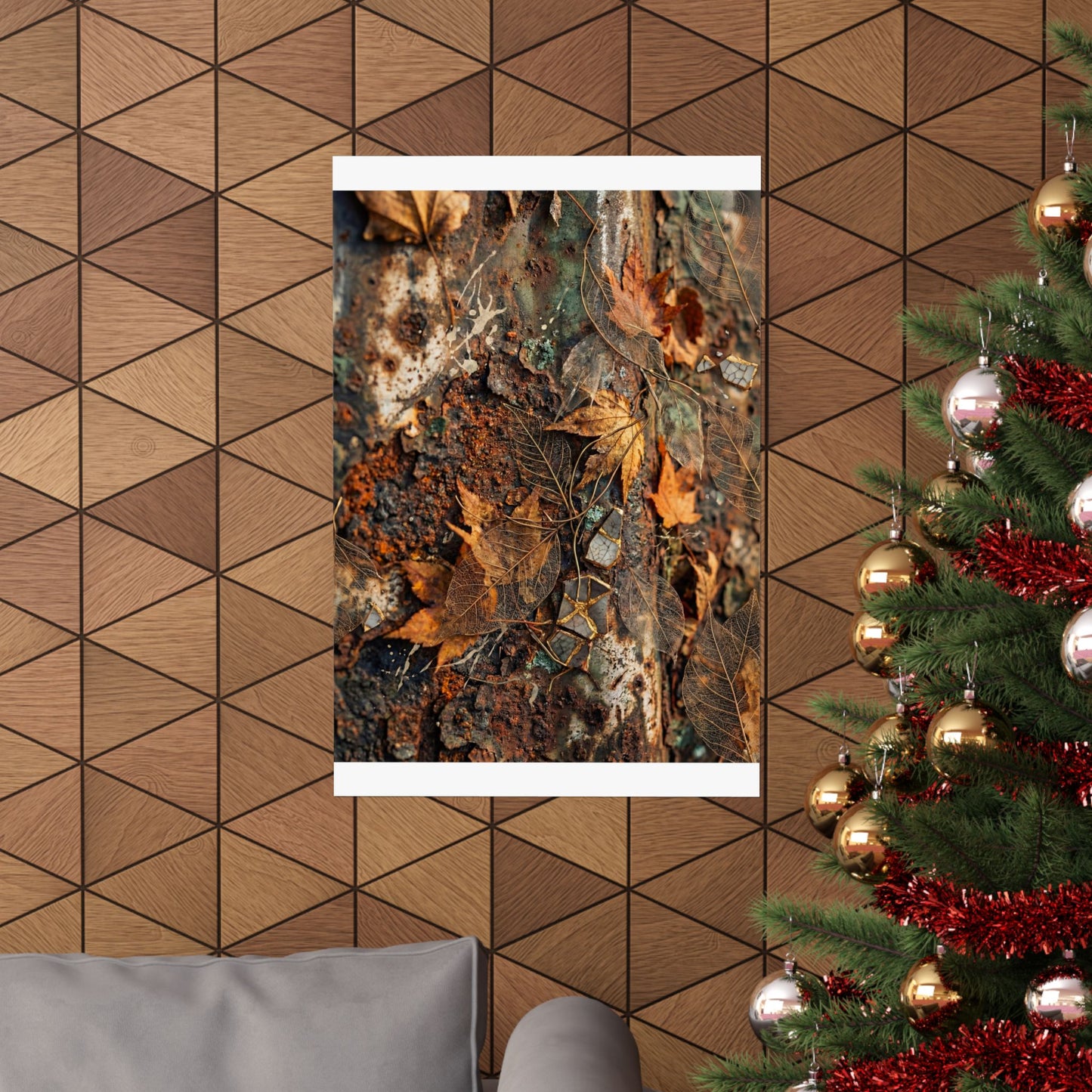 Rust Patina Wall Art Print | Autumn Japandi Texture Art