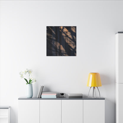 Dark Japandi Shadow Play in Golden Hour | Shadow Zen Canvas Art