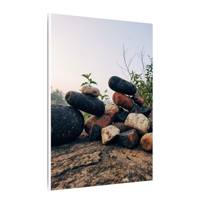 River Stones Canvas Art | Spring Kintsugi Broken Beauty Art
