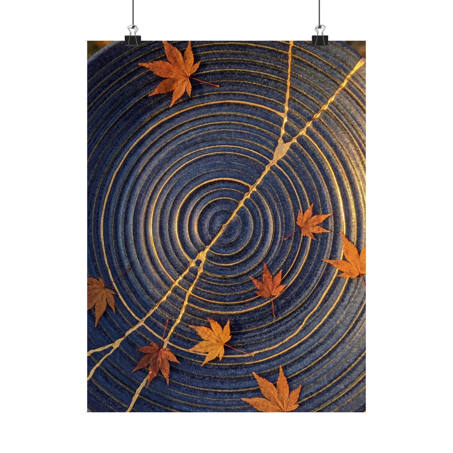 Datsuzoku Water Ripple Wall Art Print - Kintsugi Gold Repair Art Print