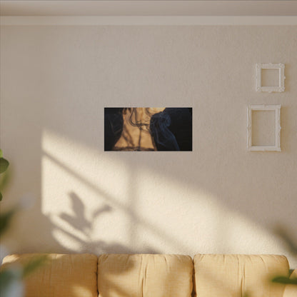 Incense Smoke Canvas Art | Winter Dark Japandi Shadow Zen Art