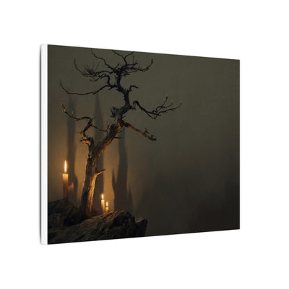Ma Pine Tree Canvas Art - Dark Japandi Shadow Zen