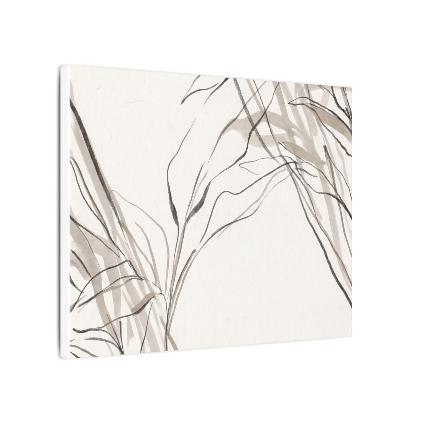 Neutral Shoji Screen Canvas Art - Minimal Line Japandi