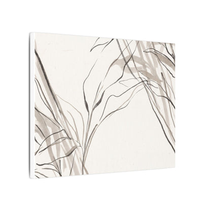 Neutral Shoji Screen Canvas Art - Minimal Line Japandi