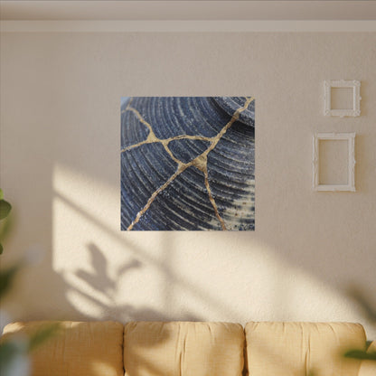 Shibui Water Ripple Canvas Art - Kintsugi Gold Repair