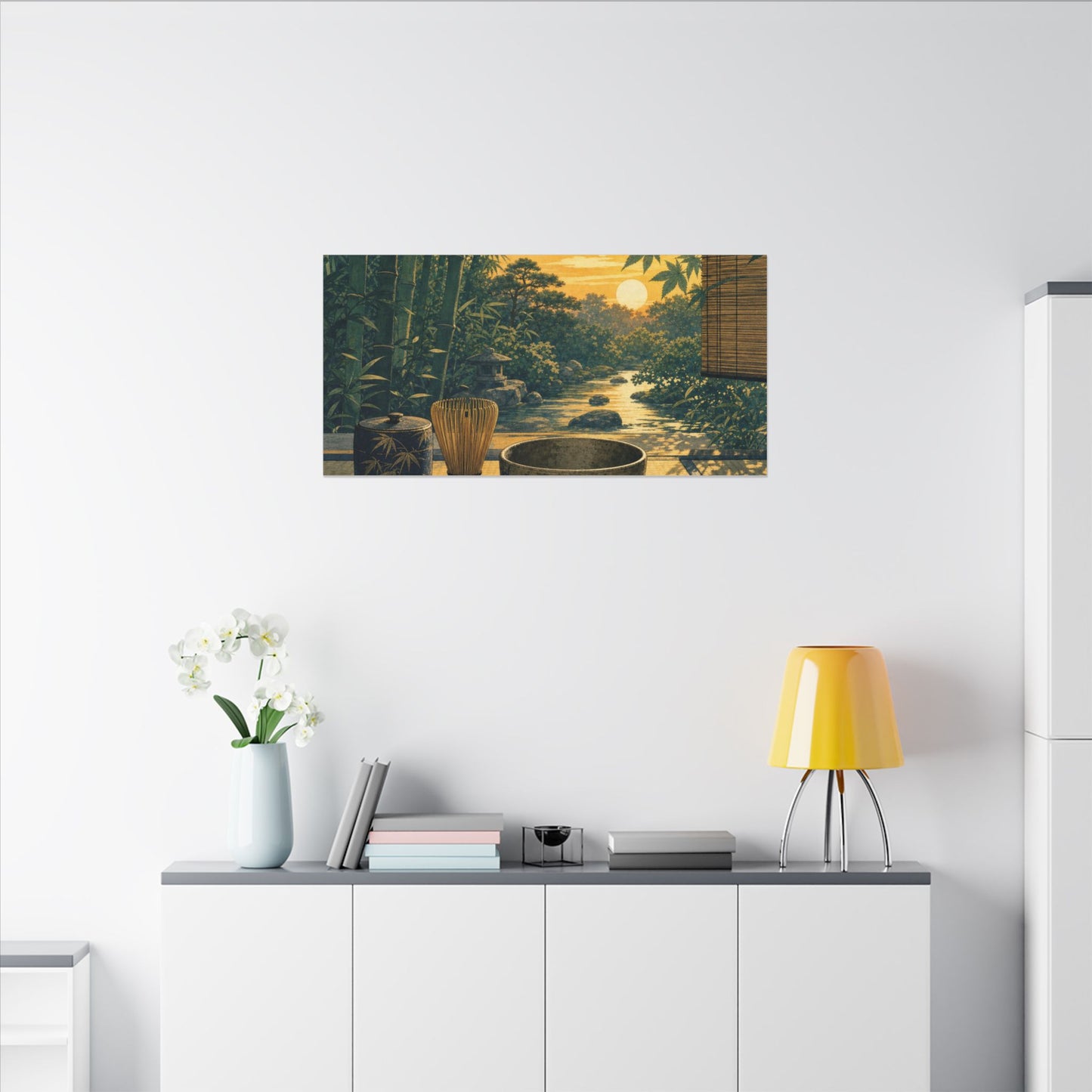Ma Tea Ceremony Canvas Art - Zen Ukiyo E Inspired
