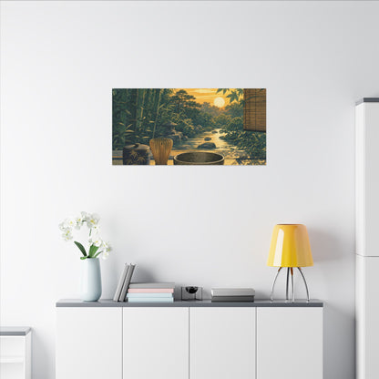 Ma Tea Ceremony Canvas Art - Zen Ukiyo E Inspired