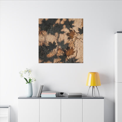 Cozy Shadow Play Canvas Art - Texture Japandi
