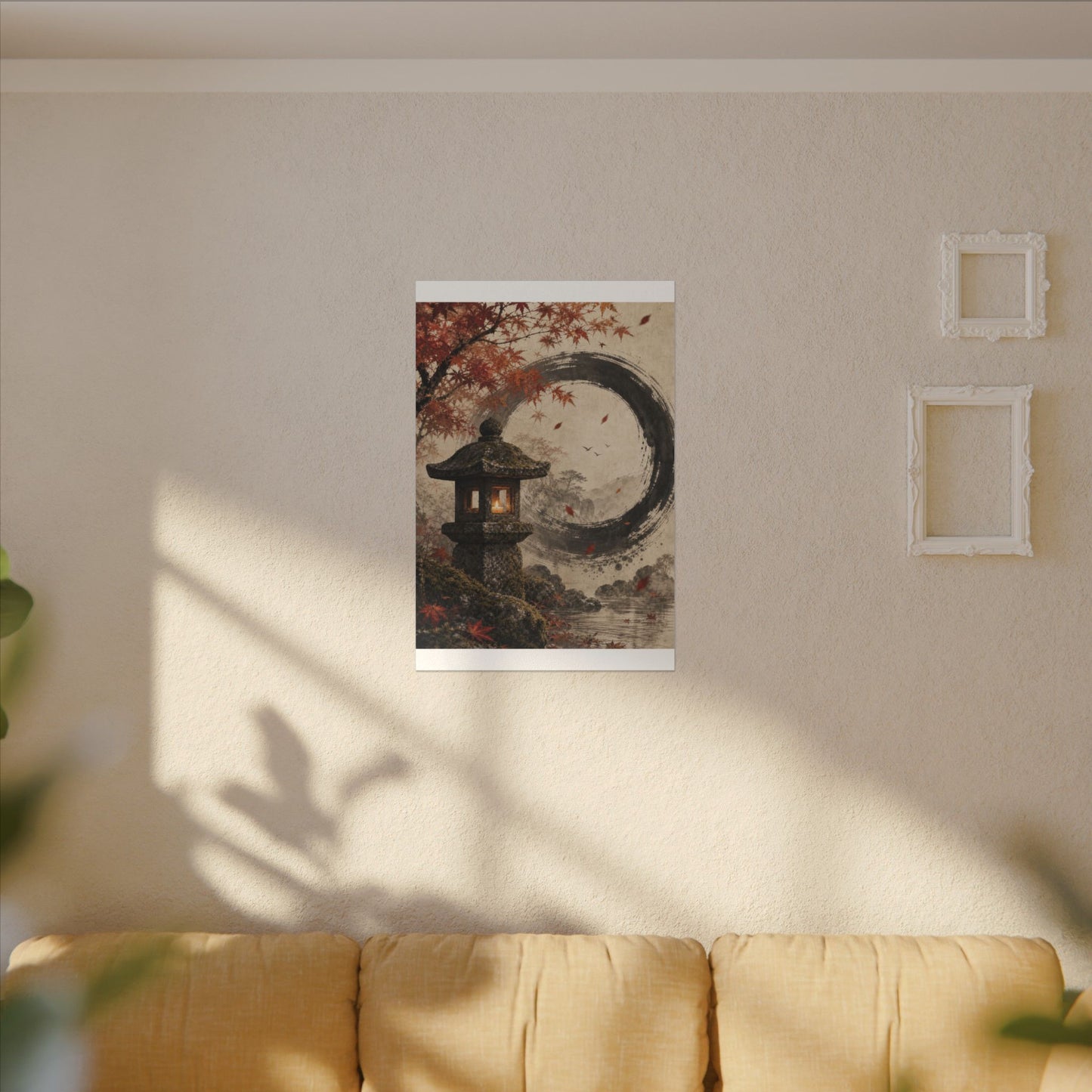 Ma Stone Lantern Canvas Art - Zen Enso