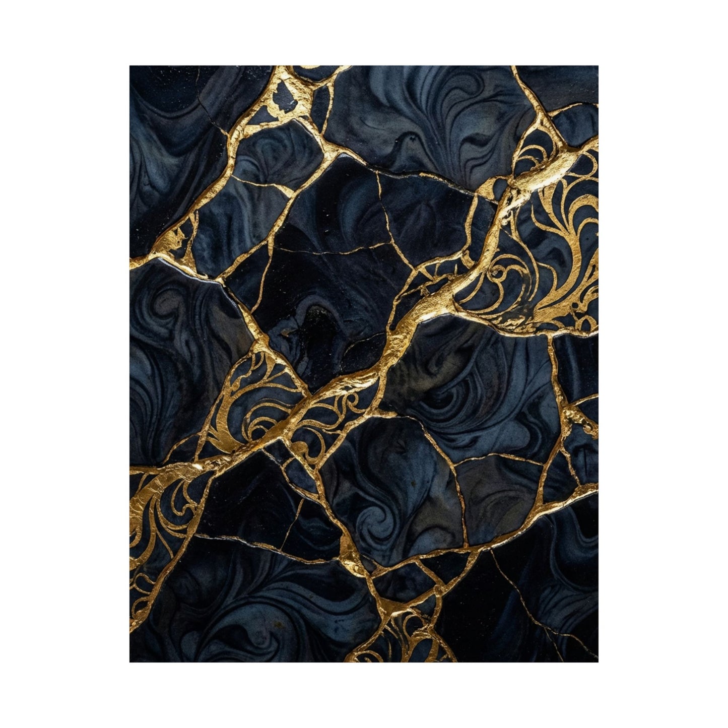Kintsugi Gold Vein Wall Art Print