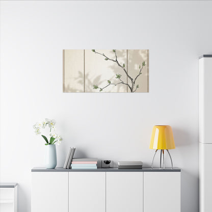 Shoji Screen Spring Canvas Art | Japandi Cozy Design