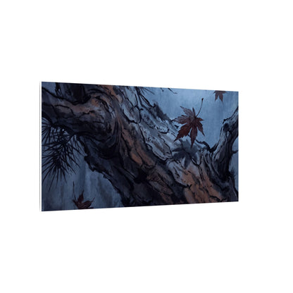 Atmospheric Pine Tree Canvas Art - Shadow Zen Dark Japandi