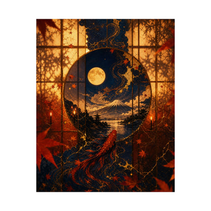 Resilient Shoji Screen Wall Art Print - Gold Vein Kintsugi