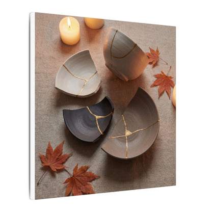 Candlelight Broken Pottery Canvas Art - Japandi Ma
