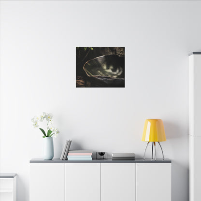 Sophisticated Ceramic Bowl Canvas Art - Dark Texture Dark Japandi