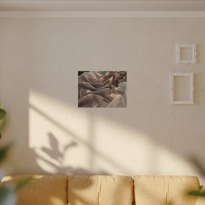 Silk Drape Summer Canvas Art | Japandi Neutral Design