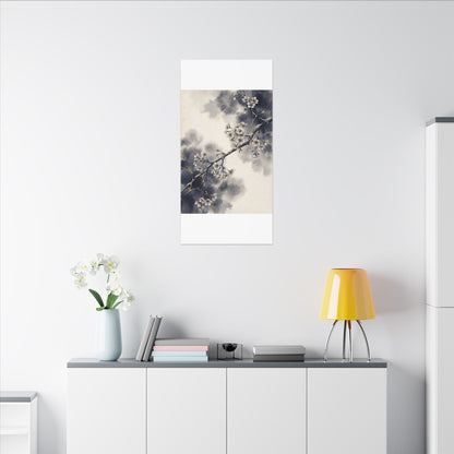 Ma Cherry Blossom Canvas Art - Kintsugi Gold Vein