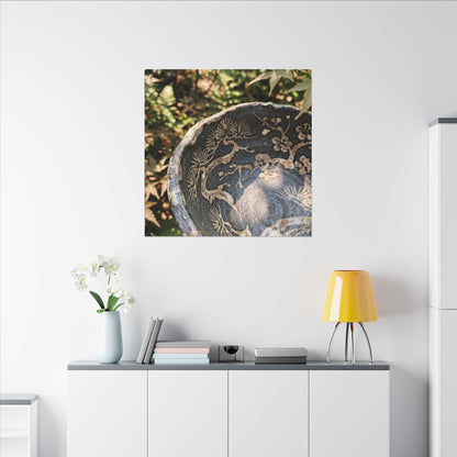 Ceramic Bowl Canvas Art | Summer Japandi Japanese Pattern Art