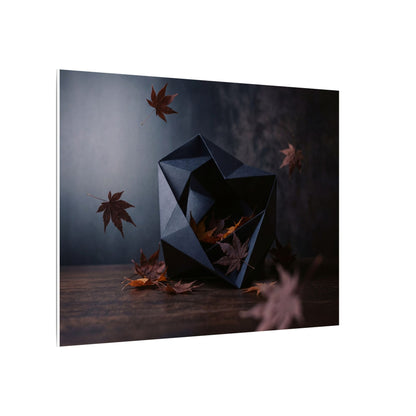Dark Japandi Paper Fold in Dawn | Shadow Zen Canvas Art