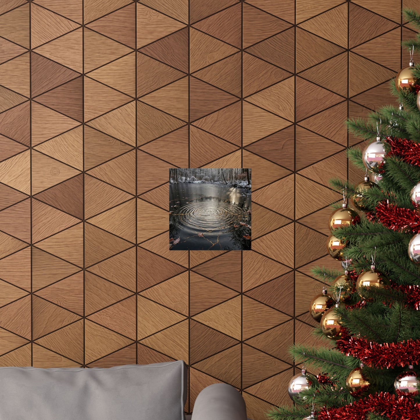 Water Ripple Wall Art Print | Winter Kintsugi Broken Beauty Art