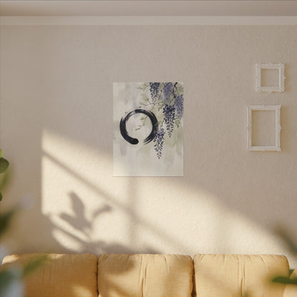 Wisteria Enso Canvas Art | Serene Zen Art