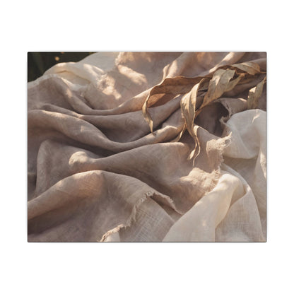Silk Drape Summer Canvas Art | Japandi Neutral Design