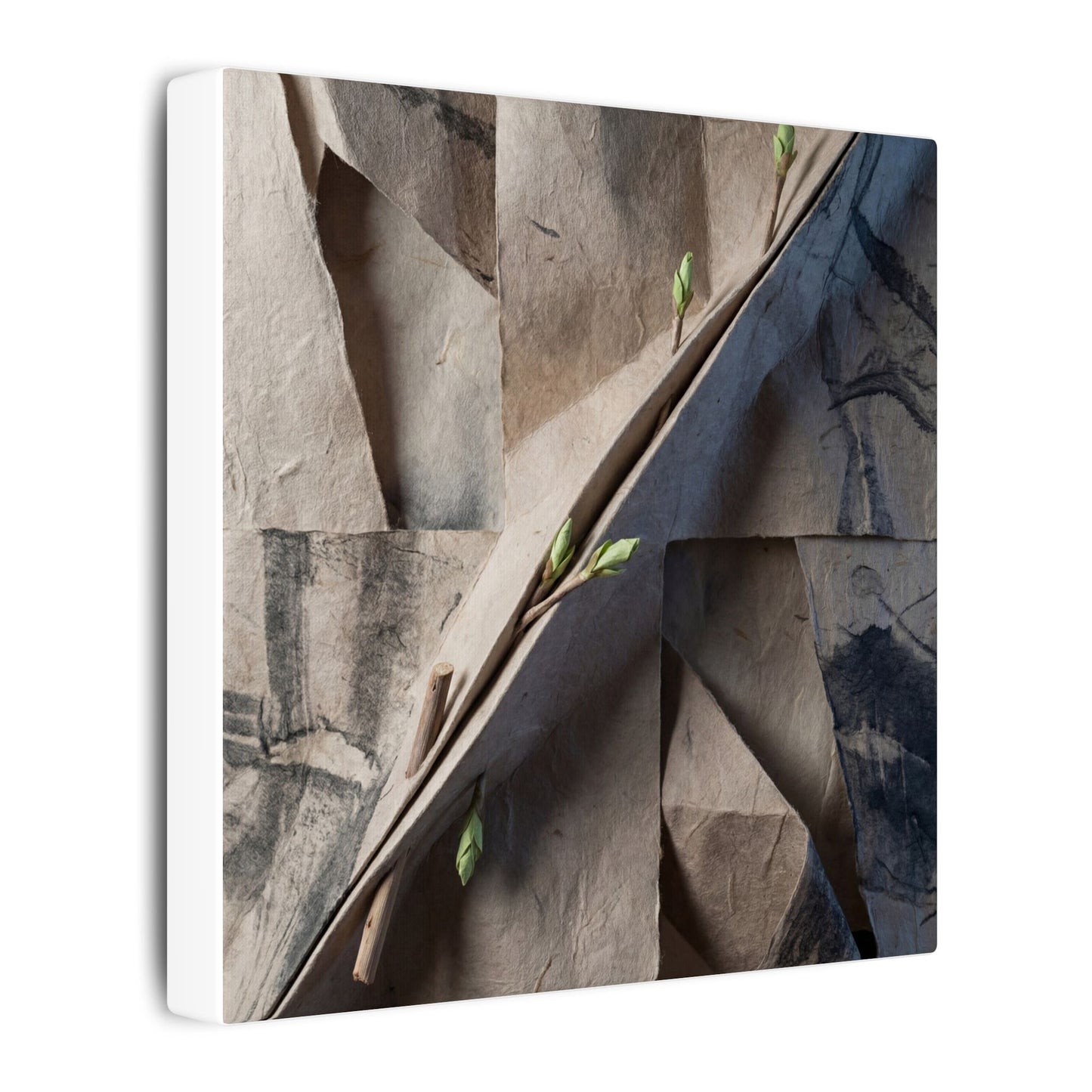 Paper Fold Canvas Art | Spring Japandi Japanese Pattern Art