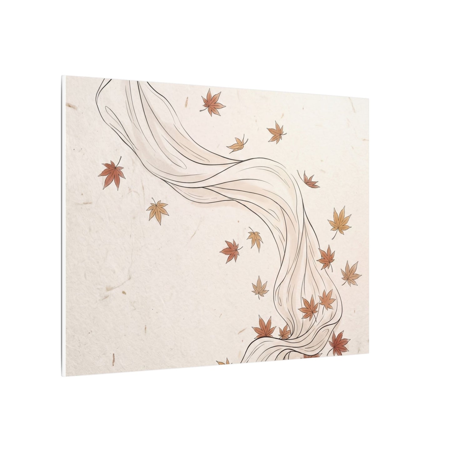 Japandi Silk Drape in Dawn | Minimal Line Canvas Art