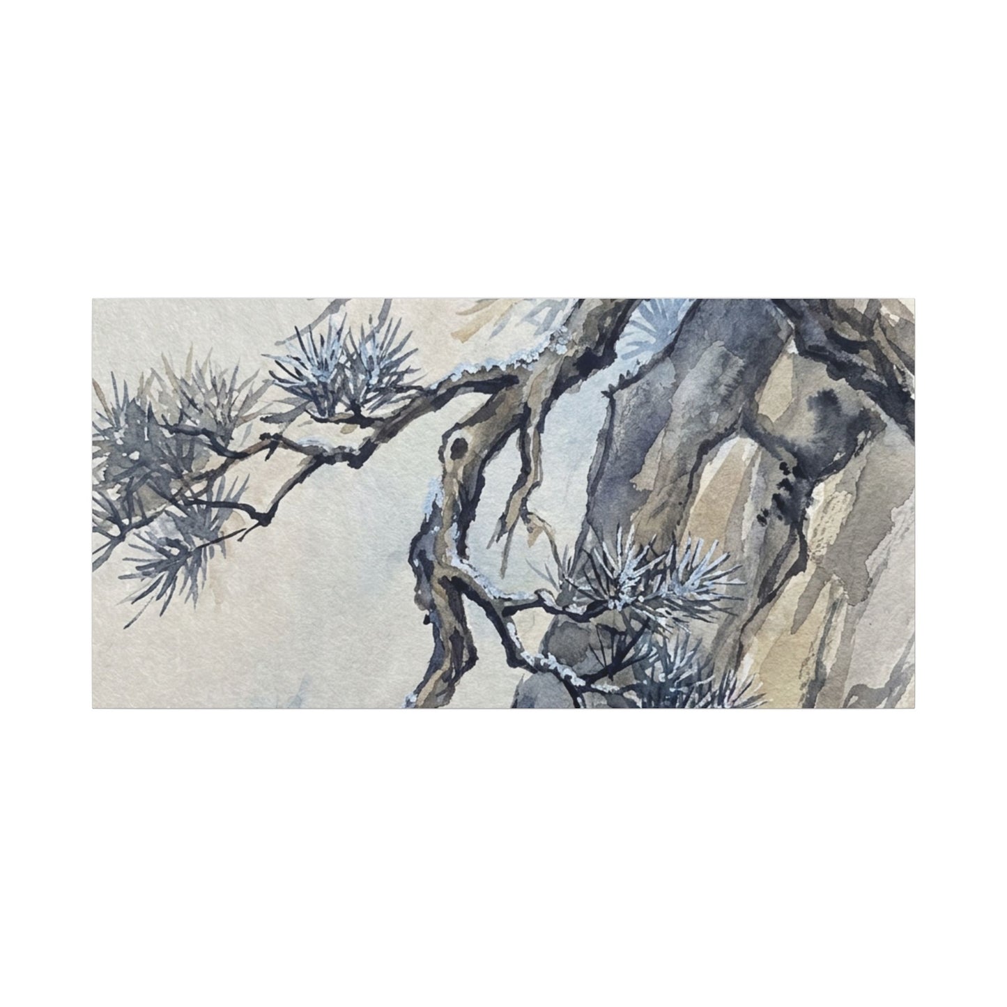 Moonlight Pine Tree Canvas Art - Japandi Seijaku