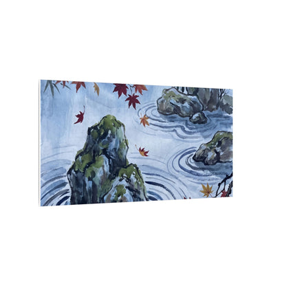 Rock Garden Autumn Canvas Art | Zen Tranquil Design