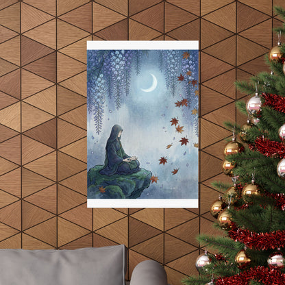 Wisteria Autumn Wall Art Print | Zen Contemplative Design