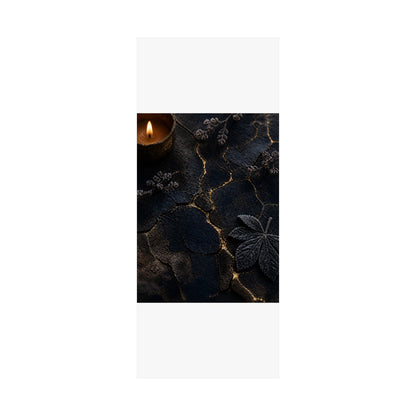 Luxurious Cracked Earth Wall Art Print - Moody Minimal Dark Japandi