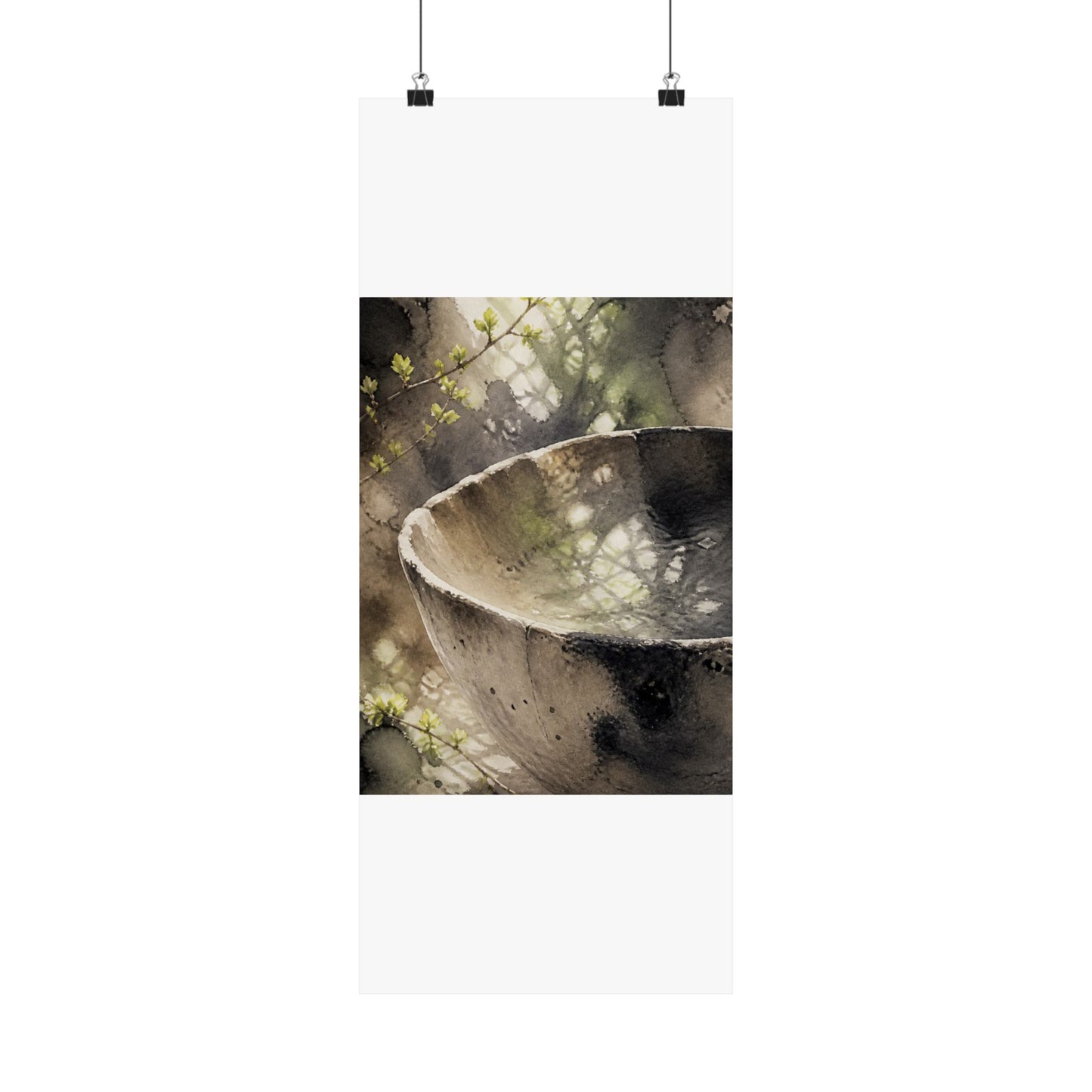 Ceramic Bowl Spring Wall Art Print | Japandi Cozy Design