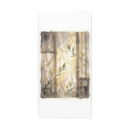 Shoji Screen Spring Canvas Art | Japandi Cozy Design